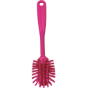 Vikan Orta Sert Kıllı Kazıyıcı Kenarlı Bulaşık Fırçası, 280mm, 4237 Pembe