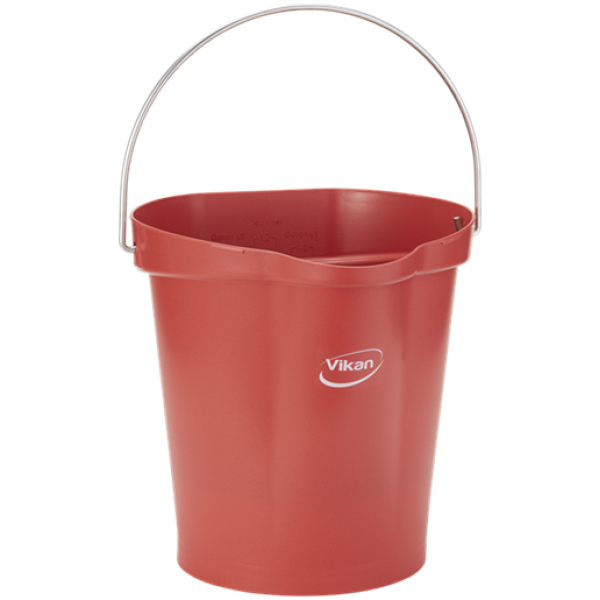 Vikan Metal Ve X-Ray Detektöründe Algılanabilir Kova 12 Litre 5694 Kırmızı