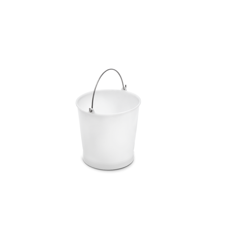 Gıdaya uygun sertifikalı paslanmaz çelik saplı kova 13 Litre Beyaz Gıdaya uygun sertifikalı paslanmaz çelik saplı kova 13 Litre Beyaz