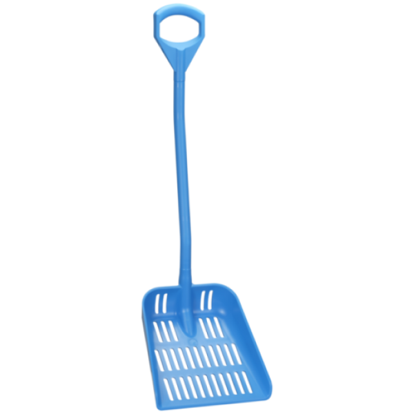 Vikan Delikli Ergonomik Kürek 380 x 340 x 90 mm, 1145 mm 56033 Mavi