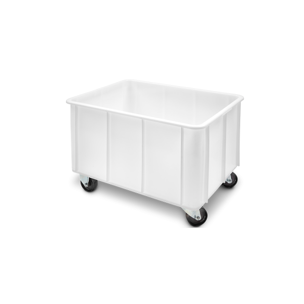 Gıdaya uygun sertifikalı tekerlekli muhafaza kasası  155 Litre Beyaz