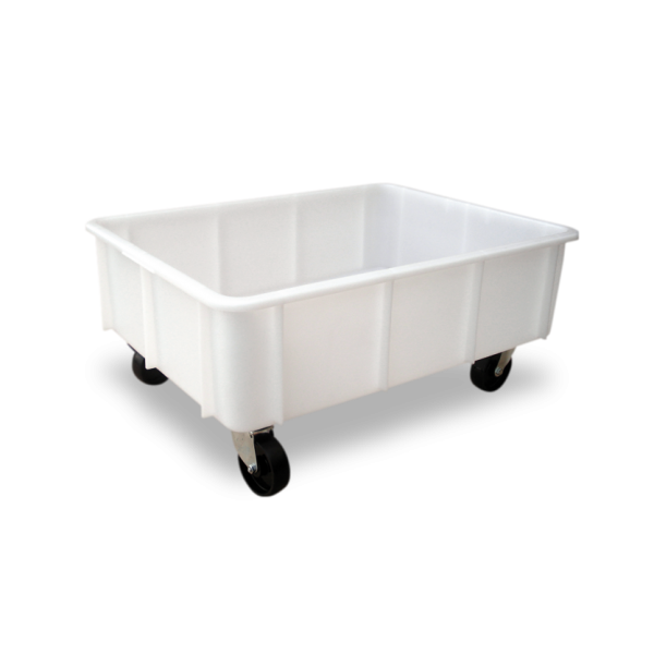 Gıdaya uygun sertifikalı tekerlekli muhafaza kasası 80 Litre Beyaz